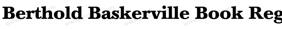 Berthold Baskerville Book Regular字体转换